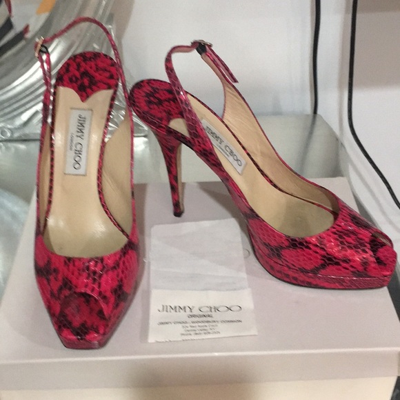 JIMMY CHOO Python sandals. Size 40.5 - Picture 2 of 6